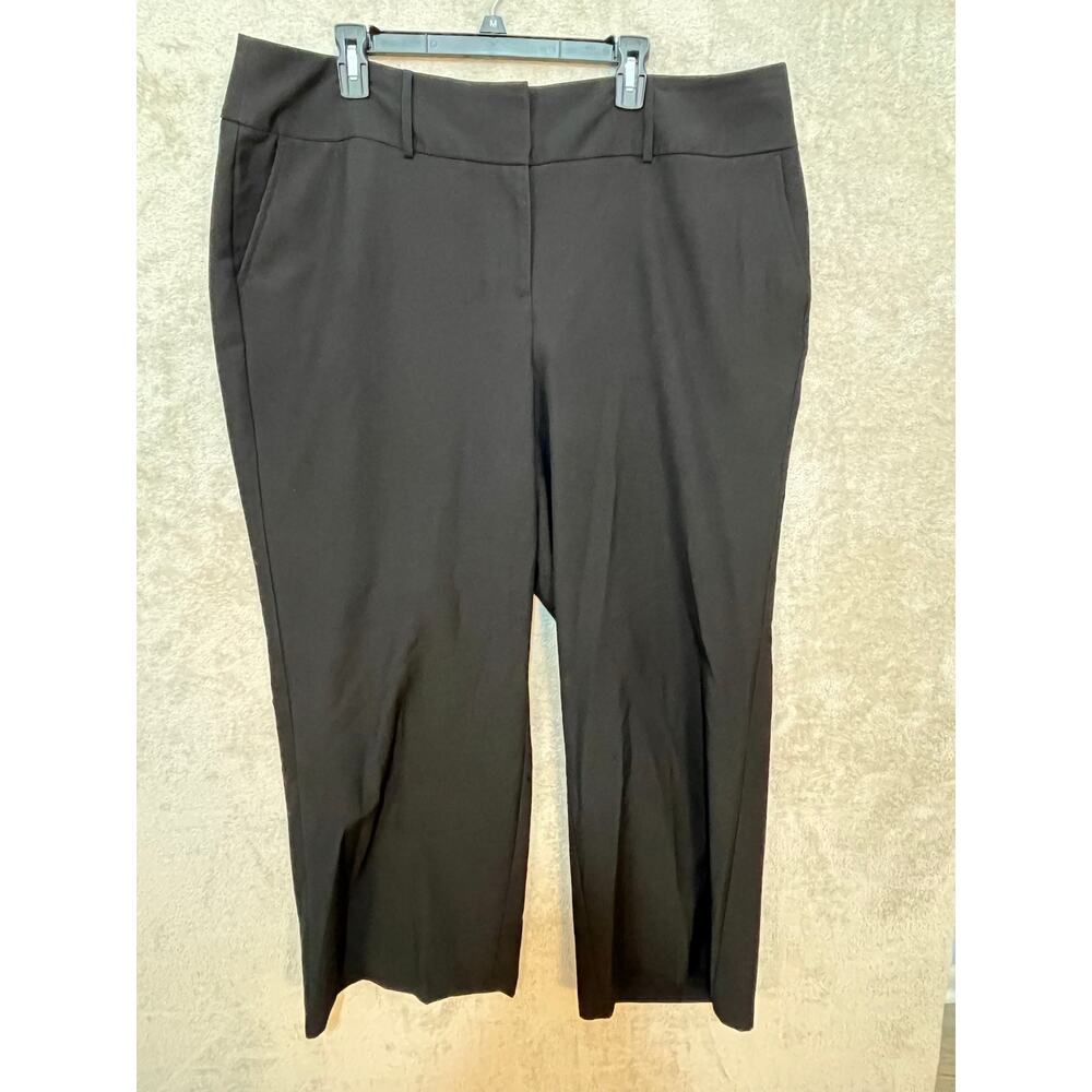 Lane Bryant Work Pants Size 20 Black High Rise Wide Leg Academia Office
